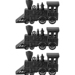 Deko-Lokomotiven, Rohlinge, 12cm x 6cm x 3cm, 3 Stück