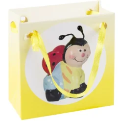 Deko-Marienkäfer "Lucky Lo" 2, Steinharz, in Geschenktüte, 3cm