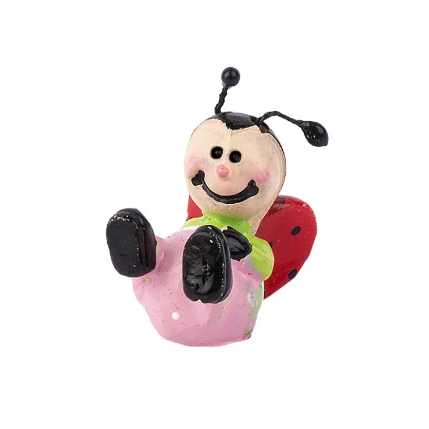 Deko-Marienkäfer "Lucky Lo" 4, Steinharz, in Geschenktüte, 2,5cm