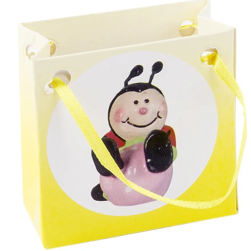 Deko-Marienkäfer "Lucky Lo" 4, Steinharz, in Geschenktüte, 2,5cm