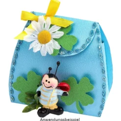Deko-Marienkäfer "Lucky Lo" 1, Steinharz, in Geschenktüte, 4,5cm