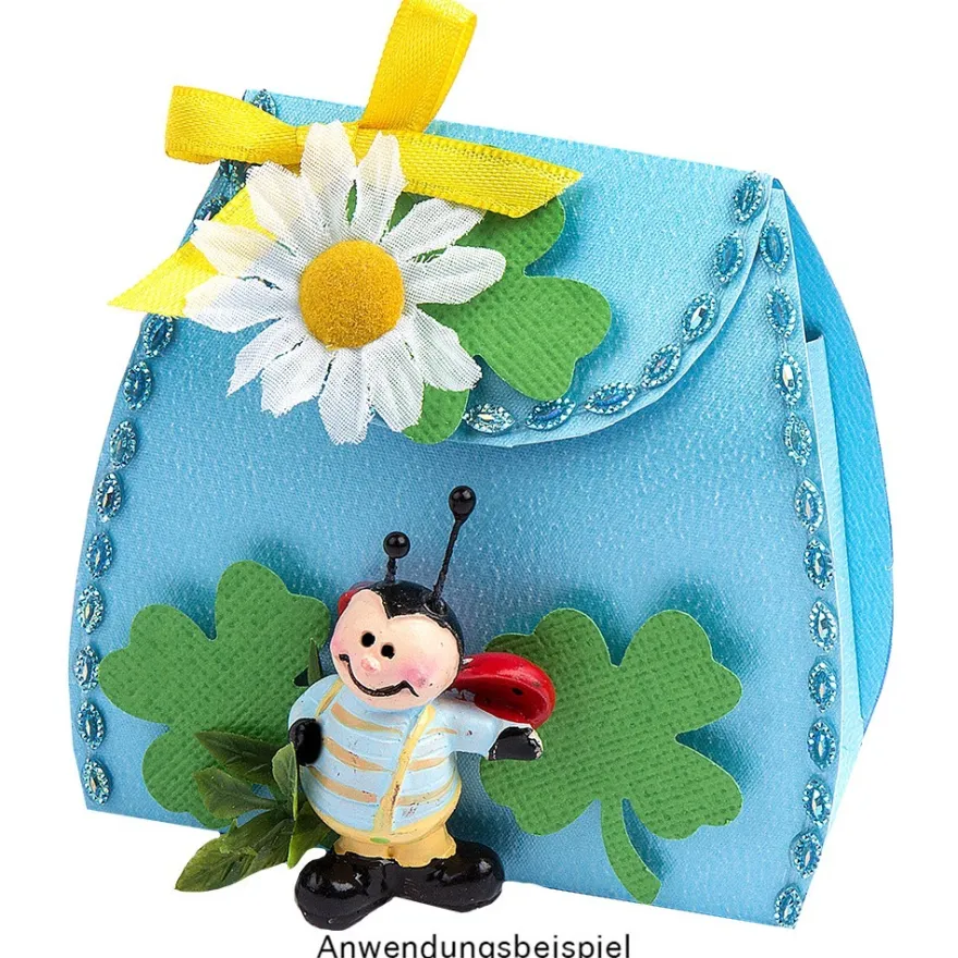 Deko-Marienkäfer "Lucky Lo" 1, Steinharz, in Geschenktüte, 4,5cm