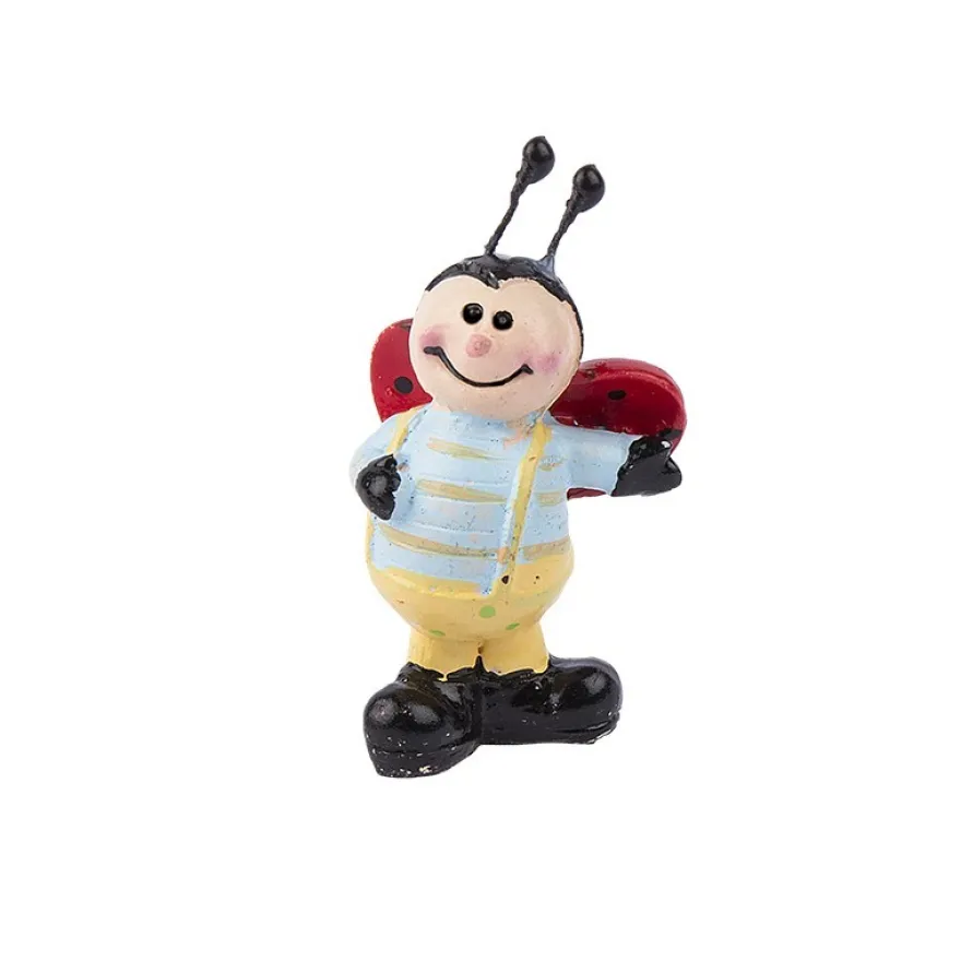 Deko-Marienkäfer "Lucky Lo" 1, Steinharz, in Geschenktüte, 4,5cm