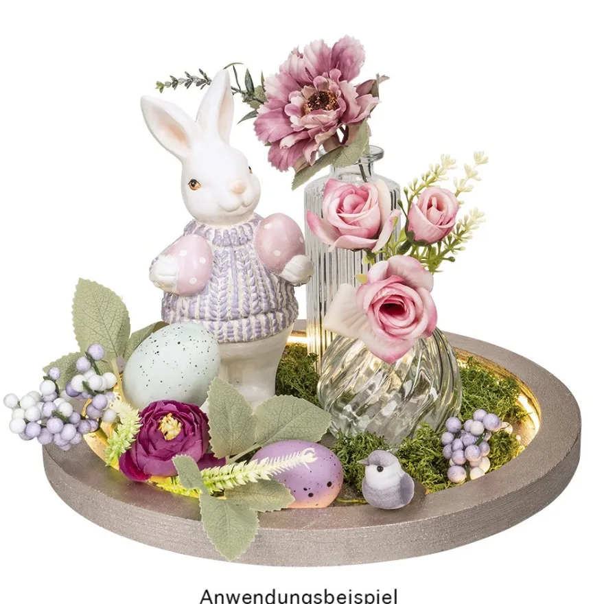 Deko-Osterzweige, Eier & Beeren 2, mit violett- & mintfarbenen Eiern & Beeren, 2 Stück