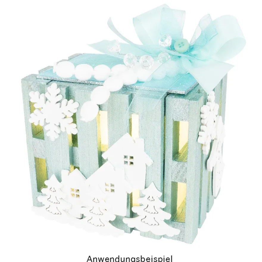 Deko-Paletten, 10cm x 8cm x 2cm, 4 Stück