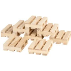 Deko-Paletten, Mini, je 5cm x 3,8cm x 1,2cm, 8 Stück