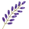Deko-Perlenzweige am Draht, 13 cm, violett, 10 Stück