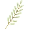 Deko-Perlenzweige am Draht, 13 cm, gelbgrün, 10 Stück