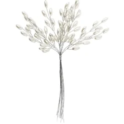 Deko-Perlenzweige, Oval, 19cm, perlmutt, natur, 10 Stück