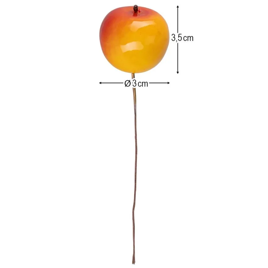 Deko-Äpfel am Draht, 12cm lang, 8 Stück
