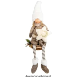 Deko-Puppe, Stefan, sitzend: 32cm hoch, mit Schlenkerbeinen