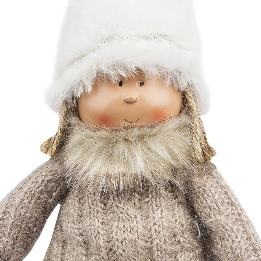 Deko-Puppe, Stefan, sitzend: 32cm hoch, mit Schlenkerbeinen