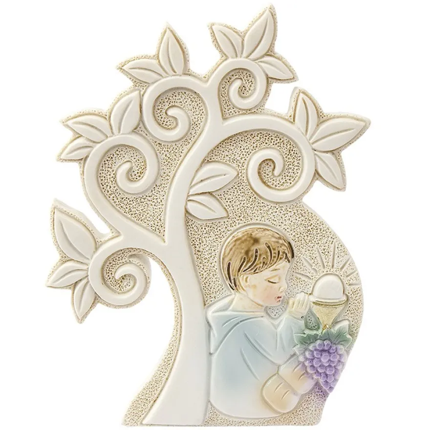 Deko-Relief, Betender Junge, 9,4cm x 7,2cm, zum Aufstellen