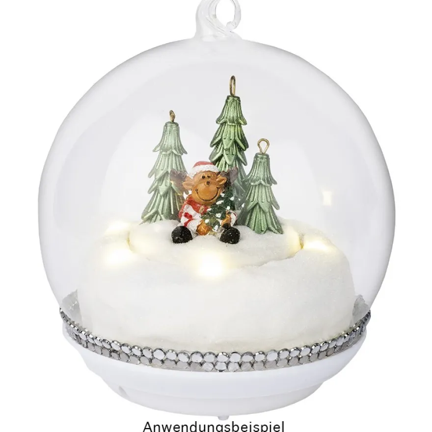 Deko-Rentiere mit Weihnachtsbaum, 3 x 2,5 cm, 5er Set