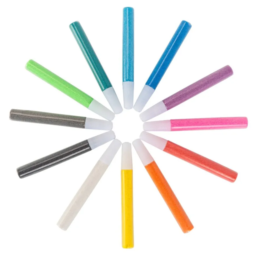 Deko-Sand, Sortierung 1, 12 Farben, jeweils 19g