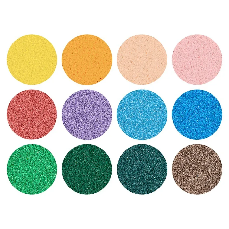 Deko-Sand, Sortierung 2, 12 Farben, jeweils 19g