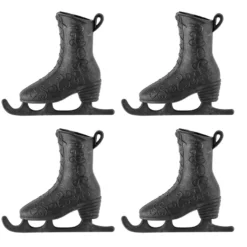 Deko-Schlittschuhe 1, Rohlinge, 8cm x 7cm x 2,5cm, 4 Stück