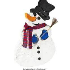 Deko-Schneemann aus Polystyrol, 39cm x 25cm x 3cm