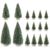 Deko-Schneetannen, 6cm bis 15cm hoch, 16 Stück