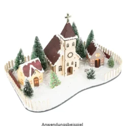 Deko-Schneetannen, 7cm bis 22cm hoch, 21 Stück