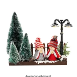 Deko-Schneetannen, 7cm bis 22cm hoch, 21 Stück
