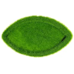Deko-Steckschale, braun, 16cm x 9cm x 6cm, Styroporsteckmasse in Grasoptik, Schale aus Pappmaché