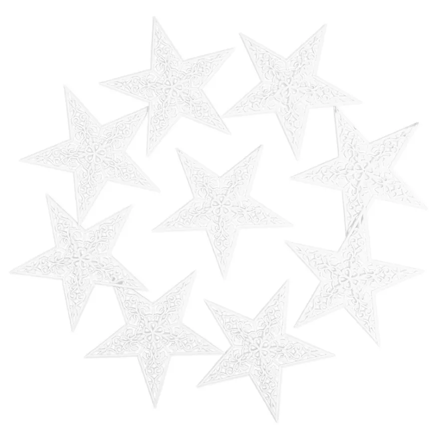 Deko-Sternornamente 2, Rohlinge, 12,5cm x 12cm, 9 Stück
