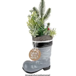 Deko-Stiefel 2, Rohlinge, 15cm x 9cm x 13cm, 2 Stück