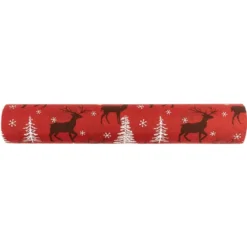Deko-Stoff, Hirsch 1, 28cm breit, 3m lang, rot