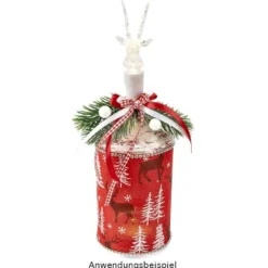 Deko-Stoff, Hirsch 1, 28cm breit, 3m lang, rot
