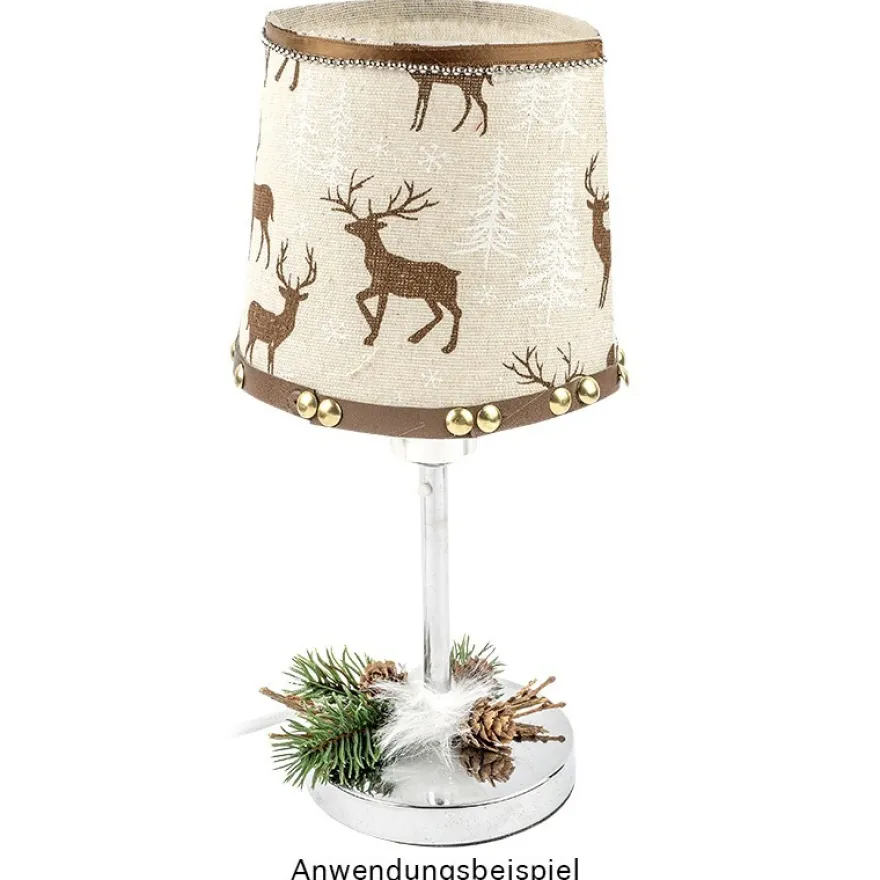 Deko-Stoff, Hirsch 2, 28cm breit, 3m lang, creme