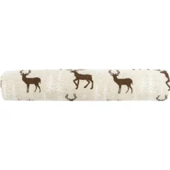 Deko-Stoff, Hirsch 2, 28cm breit, 3m lang, creme