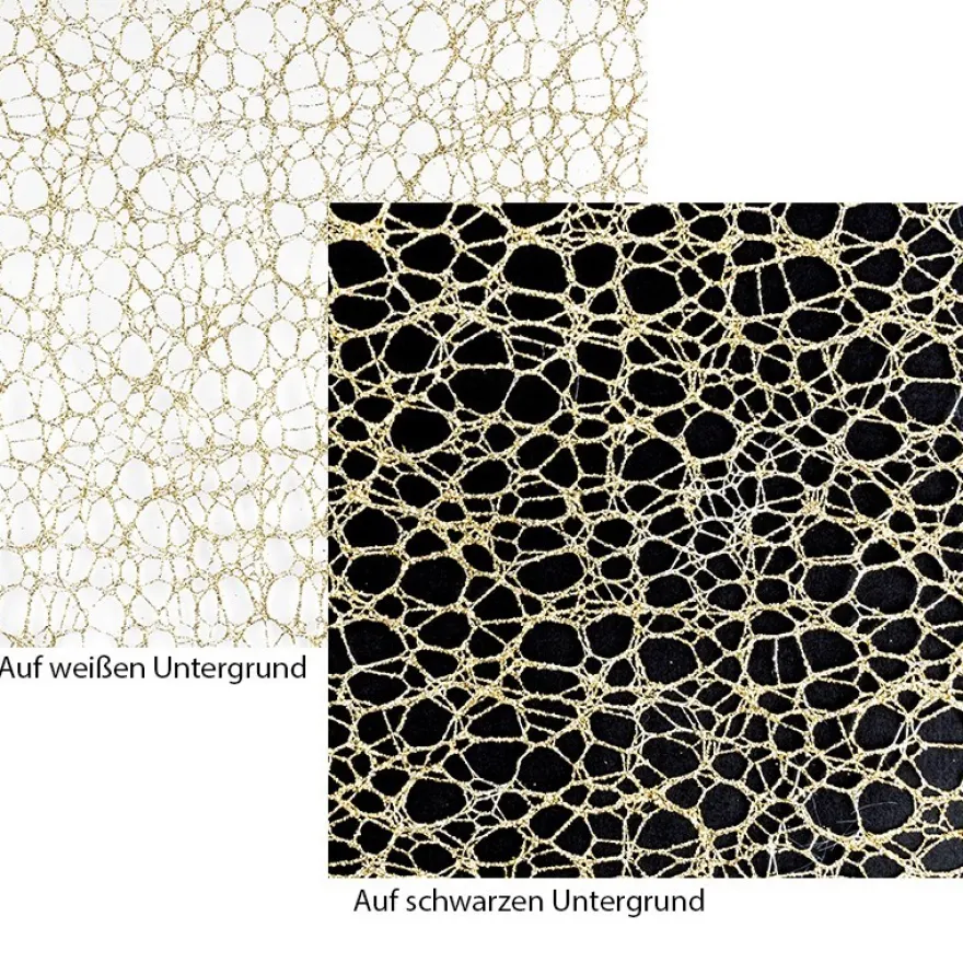 Deko-Stoff, Netzoptik 1, 28cm breit, 3m lang, gold