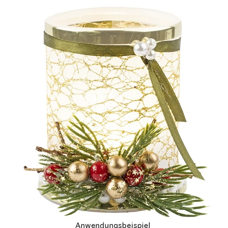 Deko-Stoff, Netzoptik 1, 28cm breit, 3m lang, gold