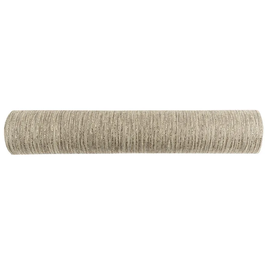 Deko-Stoff, Streifen, 28cm breit, 3m lang, beige, gold