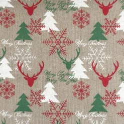 Deko-Stoff, Weihnachten, 28cm breit, 3m lang, auf Rolle, hellbraun
