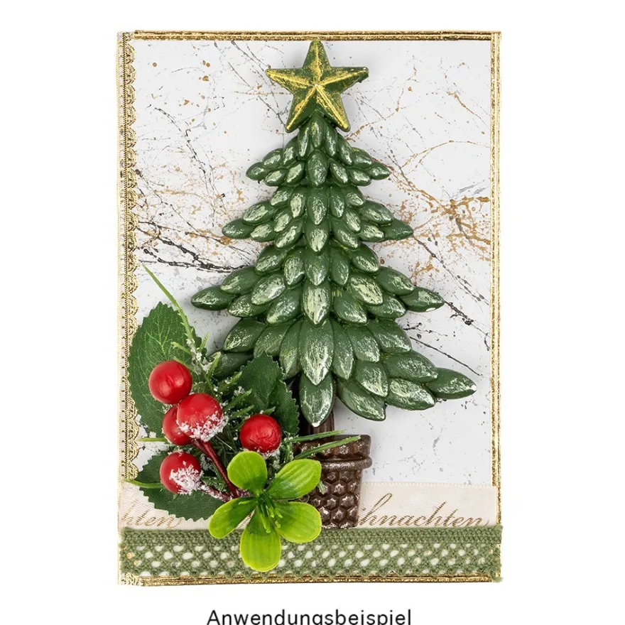 Deko-Tannenbäume 3, Rohlinge, 9,6cm x 15cm x 3cm, 6 Stück