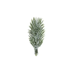Deko-Tannenzweige, 6cm lang, grün, beschneit, 40 Stück