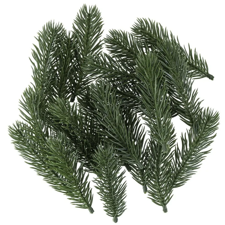 Deko-Tannenzweige, 10cm lang, grün, 20 Stück