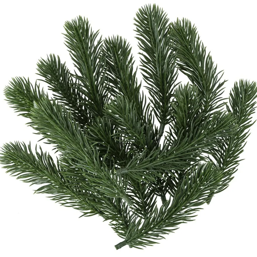 Deko-Tannenzweige, 12cm lang, grün, 15 Stück