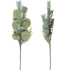 Deko-Tannenzweige, mit Farn & Eukalyptus-Blättern, 45cm lang, 24cm breit
