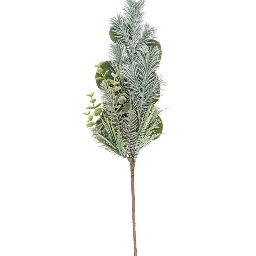 Deko-Tannenzweige, mit Farn & Eukalyptus-Blättern, 45cm lang, 24cm breit