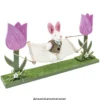Deko-Tulpe aus Holz zum Aufstellen, 18cm x 7,4cm x 4cm