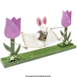 Deko-Tulpe aus Holz zum Aufstellen, 18cm x 7,4cm x 4cm