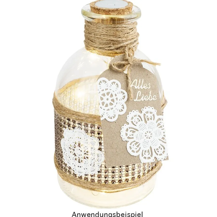 Deko-Vase, Glas, Ø 9cm, 16cm hoch, transparent, klar
