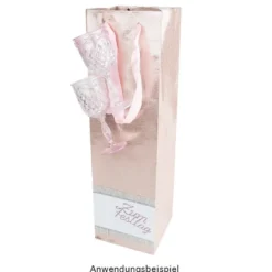 Deko-Weinkelche, Ø 4,5cm x 10cm, klar, zum Aufhängen, 4 Stück