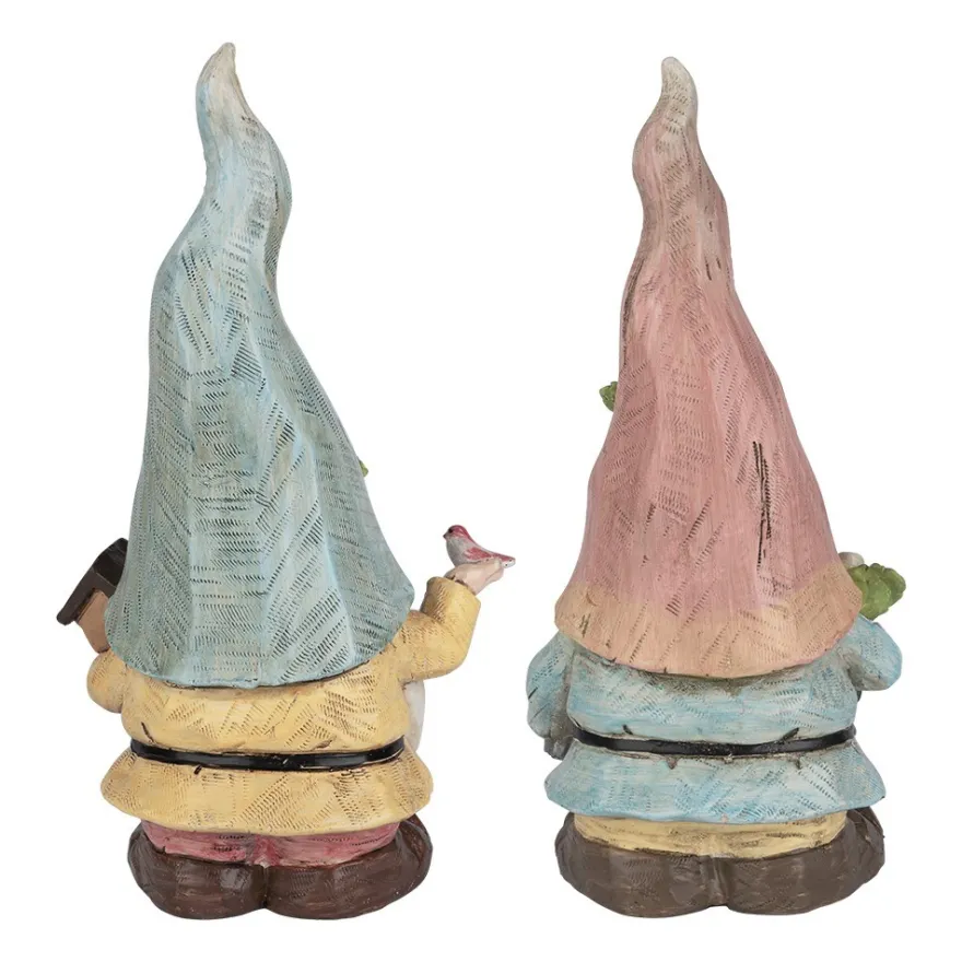 Deko-Wichtel mit Gießkanne & Vogelhaus, 23cm hoch, 10cm breit, 2 Stück