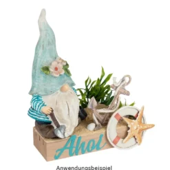 Deko-Wichtel mit Schaufel, Möhre & Eimer, 16,5cm hoch, 7,5cm breit, 3 Stück