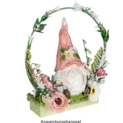 Deko-Wichtel mit Schaufel, Möhre & Eimer, 16,5cm hoch, 7,5cm breit, 3 Stück