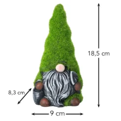 Deko-Wichtel mit Schaufel und Eimer, 18,5cm hoch, 9cm x 8,3cm, zum Aufstellen